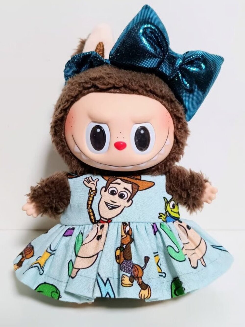 Disney Woody Toy Story Dress and Metallic Bow Labubu Outfit